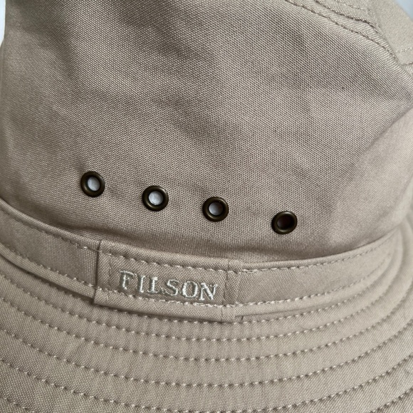 Filson Bucket Hat Sz M Desert Tan Outdoor Fishing Hiking 100% Cotton USA Packer - Picture 6 of 12